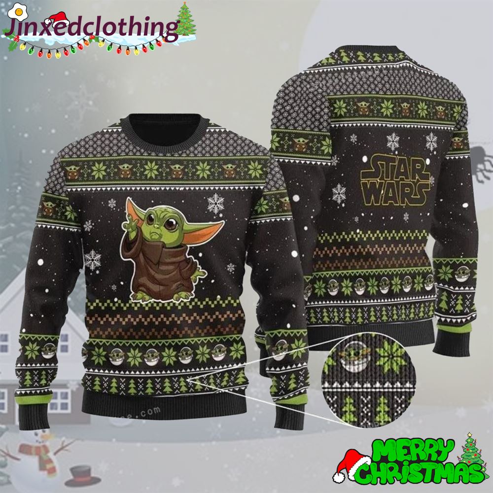 Yoda Amazing Gift Idea Thanksgiving Gift Ugly Christmas Sweater Christmas Party 